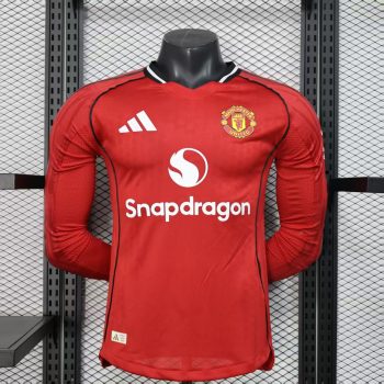 25-26 Manchester United Home Long Sleeve, Player